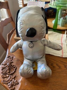 Peanuts Silver Snoopy Plush - Black Ears & Nose